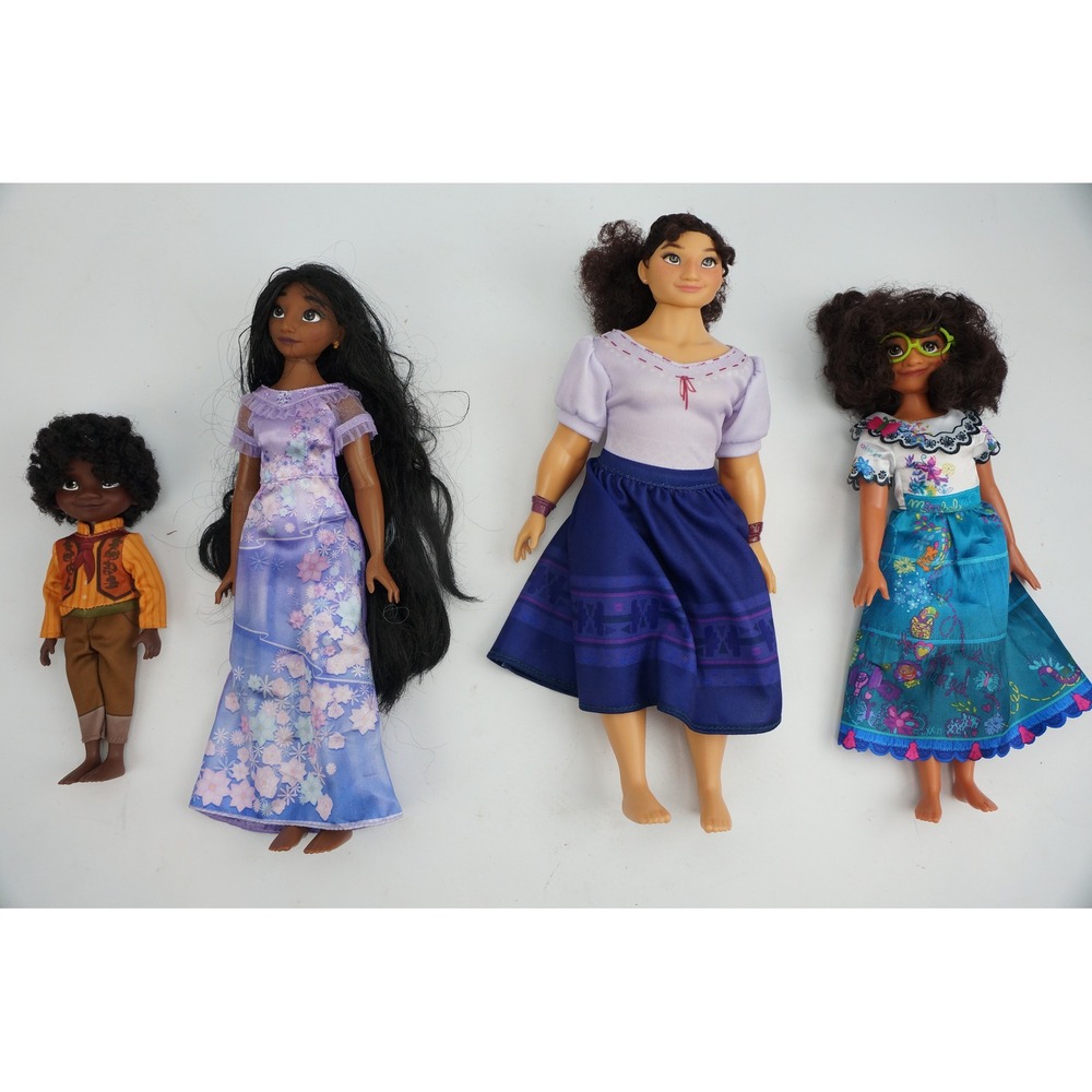 Disney Encanto Doll Set Mirabel Isabela Luisa Antonio Madrigal Figures Excellent